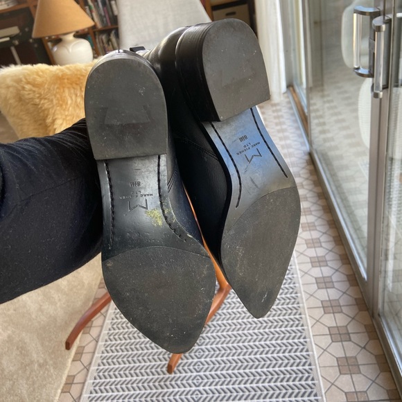 Marc fisher Yale womens black leather pointy ankle boots - Picture 5 of 12